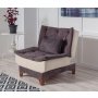 Atelier del Sofa Fotelja Kelebek Berjer Anthracite Cream - slika 1