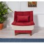Atelier del Sofa Fotelja Kelebek Berjer Claret Red Cream - slika 2