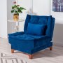 Atelier del Sofa Fotelja Kelebek Berjer Dark Blue - slika 1