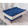 Atelier del Sofa Fotelja Kelebek Berjer Dark Blue Cream - slika 3