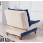 Atelier del Sofa Fotelja Kelebek Berjer Dark Blue Cream - slika 4