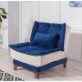 Atelier del Sofa Fotelja Kelebek Berjer Dark Blue Cream - slika 1