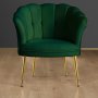 Atelier del Sofa Fotelja Daisy Gold Metal Green - slika 1
