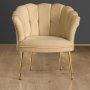 Atelier del Sofa Fotelja Daisy Gold Metal Light Brown - slika 1