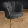 Atelier del Sofa Fotelja Daisy Gold Metal Fume - slika 2