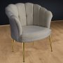 Atelier del Sofa Fotelja Daisy Gold Metal Grey - slika 2