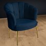 Atelier del Sofa Fotelja Daisy Gold Metal Dark Blue - slika 2