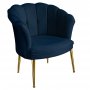 Atelier del Sofa Fotelja Daisy Gold Metal Dark Blue - slika 3