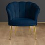 Atelier del Sofa Fotelja Daisy Gold Metal Dark Blue - slika 1