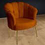 Atelier del Sofa Fotelja Daisy Gold Metal Tile Red - slika 2