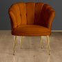 Atelier del Sofa Fotelja Daisy Gold Metal Tile Red - slika 1