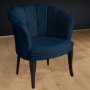 Atelier del Sofa Fotelja Daisy Black Wooden Dark Blue - slika 2