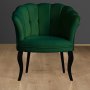 Atelier del Sofa Fotelja Daisy Black Wooden Green - slika 1