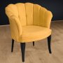 Atelier del Sofa Fotelja Daisy Black Wooden Mustard - slika 2