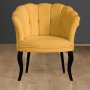 Atelier del Sofa Fotelja Daisy Black Wooden Mustard - slika 1
