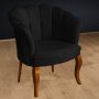 Atelier del Sofa Fotelja Daisy Walnut Wooden Black - slika 2