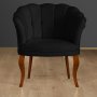 Atelier del Sofa Fotelja Daisy Walnut Wooden Black - slika 1