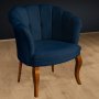 Atelier del Sofa Fotelja Daisy Walnut Wooden Dark Blue - slika 2