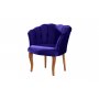 Atelier del Sofa Fotelja Daisy Walnut Wooden Dark Blue - slika 3