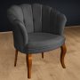 Atelier del Sofa Fotelja Daisy Walnut Wooden Fume - slika 2