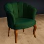 Atelier del Sofa Fotelja Daisy Walnut Wooden Green - slika 2
