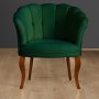 Atelier del Sofa Fotelja Daisy Walnut Wooden Green - slika 1