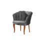 Atelier del Sofa Fotelja Daisy Walnut Wooden Grey - slika 3