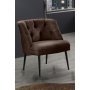 Atelier del Sofa Fotelja Roma Black Metal Brown - slika 1