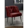 Atelier del Sofa Fotelja Roma Black Metal Claret Red - slika 1