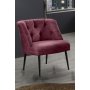 Atelier del Sofa Fotelja Roma Black Metal Dusty Rose - slika 1