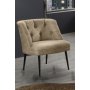 Atelier del Sofa Fotelja Roma Black Metal Light Brown - slika 1