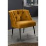 Atelier del Sofa Fotelja Roma Black Metal Mustard - slika 1