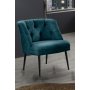 Atelier del Sofa Fotelja Roma Black Metal Petrol Blue - slika 1