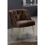 Atelier del Sofa Fotelja Roma Gold Metal Brown - slika 1