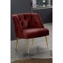 Atelier del Sofa Fotelja Roma Gold Metal Claret Red - slika 1