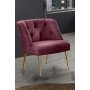 Atelier del Sofa Fotelja Roma Gold Metal Dusty Rose - slika 1