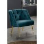 Atelier del Sofa Fotelja Roma Gold Metal Petrol Blue - slika 1