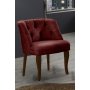 Atelier del Sofa Fotelja Roma Walnut Wooden Claret Red - slika 1