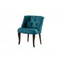 Atelier del Sofa Fotelja Roma Walnut Wooden Petrol Blue - slika 2