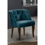 Atelier del Sofa Fotelja Roma Walnut Wooden Petrol Blue - slika 1