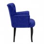 Atelier del Sofa Fotelja Paris Black Wooden Dark Blue - slika 2