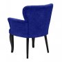 Atelier del Sofa Fotelja Paris Black Wooden Dark Blue - slika 3