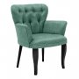 Atelier del Sofa Fotelja Paris Black Wooden Sea Green - slika 1
