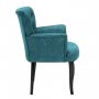 Atelier del Sofa Fotelja Paris Black Wooden Petrol Blue - slika 2