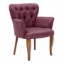 Atelier del Sofa Fotelja Paris Walnut Wooden Dusty Rose - slika 1