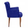 Atelier del Sofa Fotelja Paris Walnut Wooden Dark Blue - slika 2