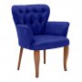 Atelier del Sofa Fotelja Paris Walnut Wooden Dark Blue - slika 1