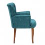 Atelier del Sofa Fotelja Paris Walnut Wooden Petrol Blue - slika 2