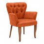 Atelier del Sofa Fotelja Paris Walnut Wooden Tile Red - slika 1