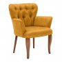 Atelier del Sofa Fotelja Paris Walnut Wooden Mustard - slika 1